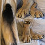 Mohawk Wolf Tail and Feet