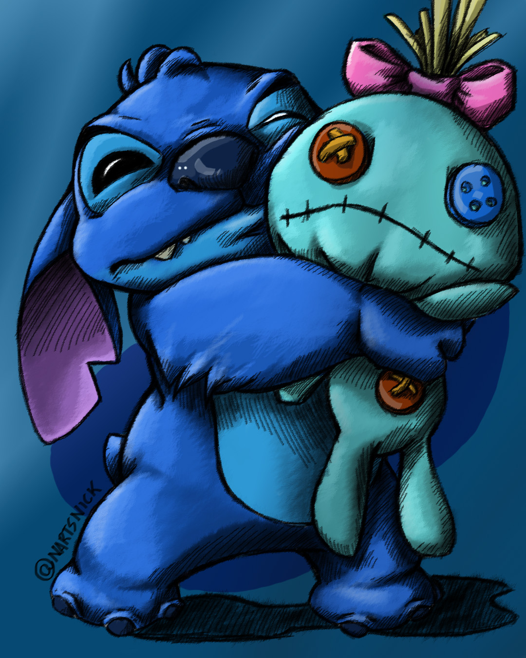 Stitch E Xepa. Colorido by Nartsnick on DeviantArt