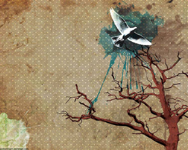 Wallpaper - Dove and Tree