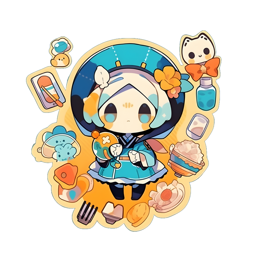 Cute girl - Anime Sticker by AnjiDesignArt on DeviantArt