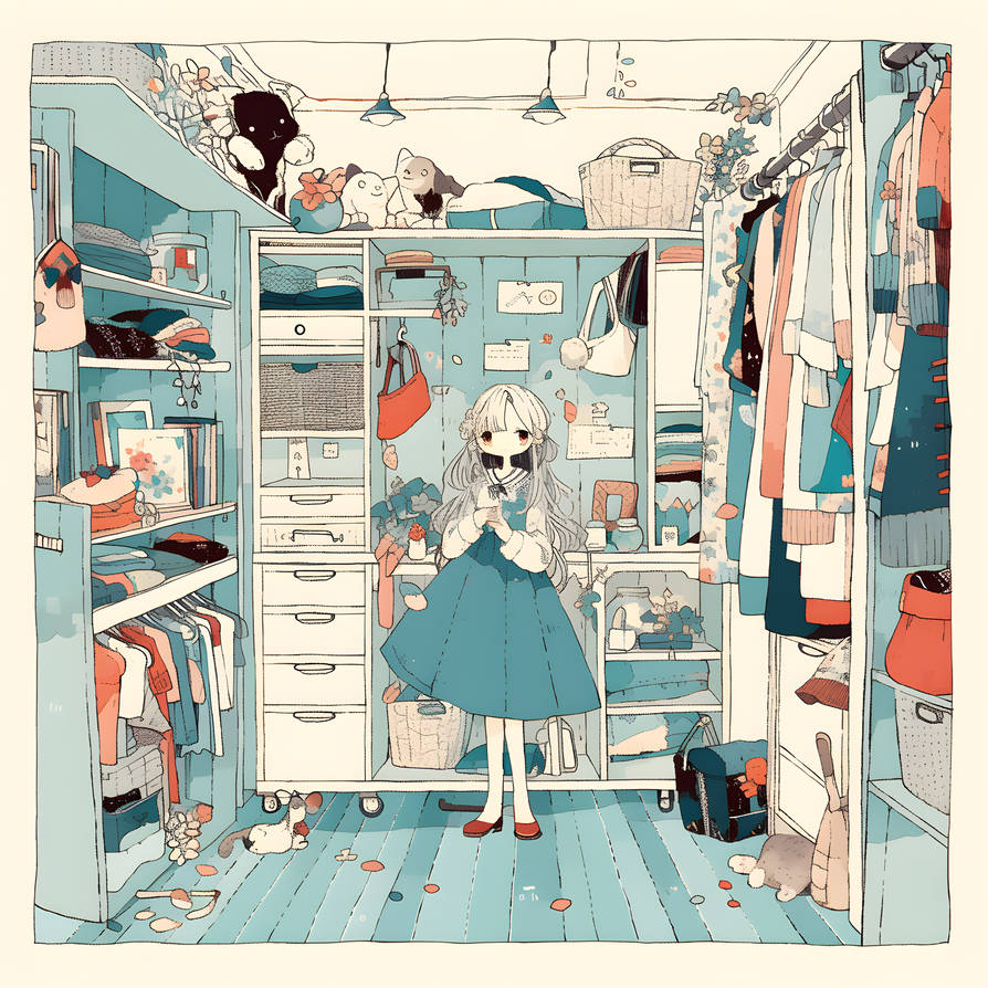 Cute Girl in Closet - Anime Poster by AnjiDesignArt on DeviantArt