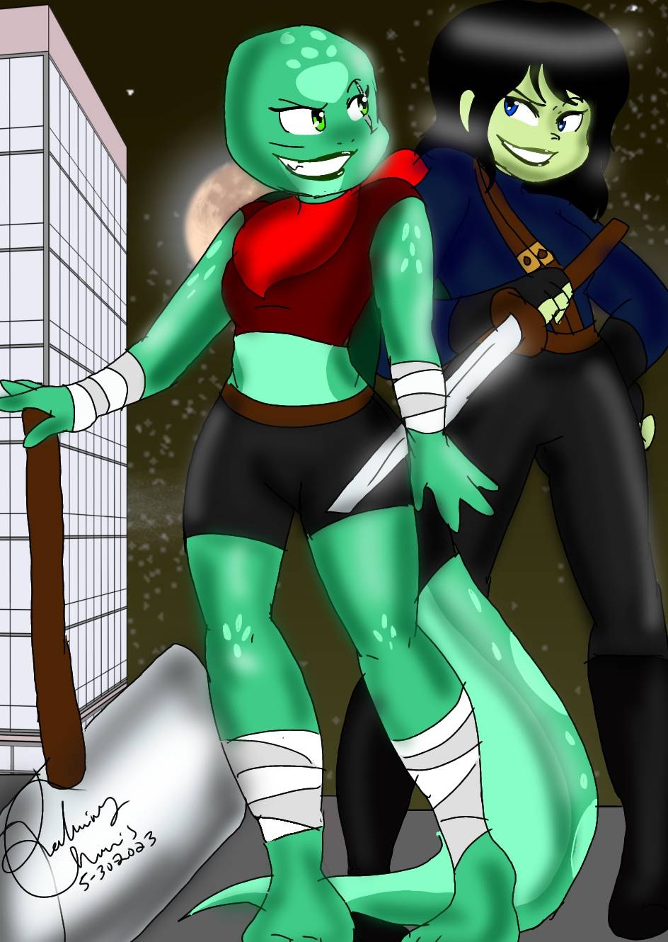 Tmnt 2012 Next Gen: Lea-Anna and Omega