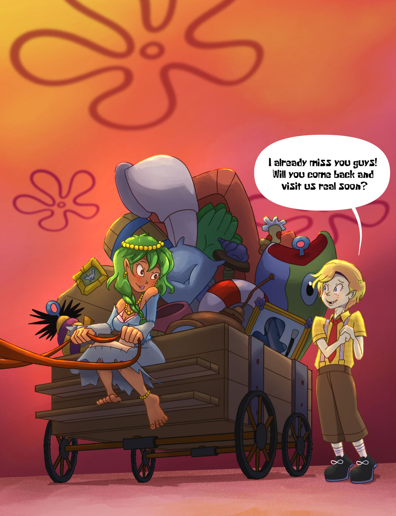 SpongeBob screencap redraw #2 - Narlene by Missplayer30 on DeviantArt