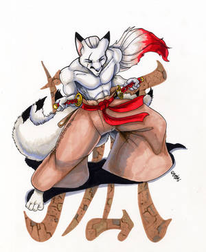kitsune warrior fire