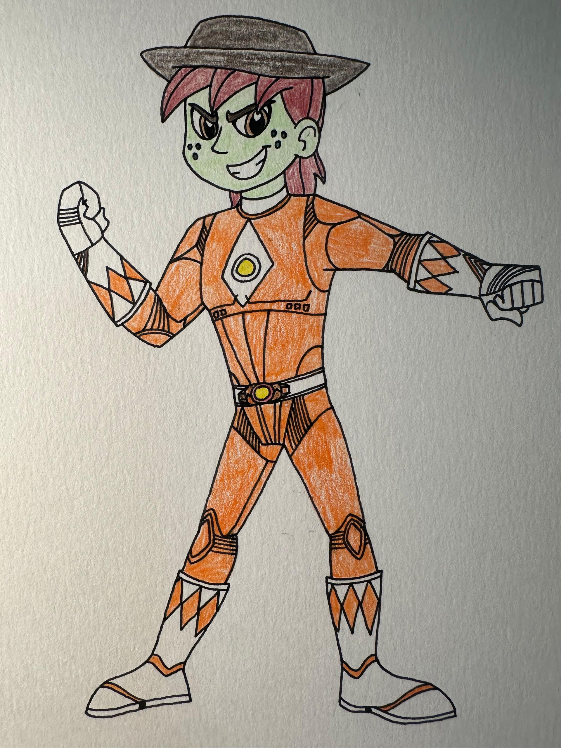 MLPEGPR: Tex: Orange Power Ranger by dylanwayneburk on DeviantArt