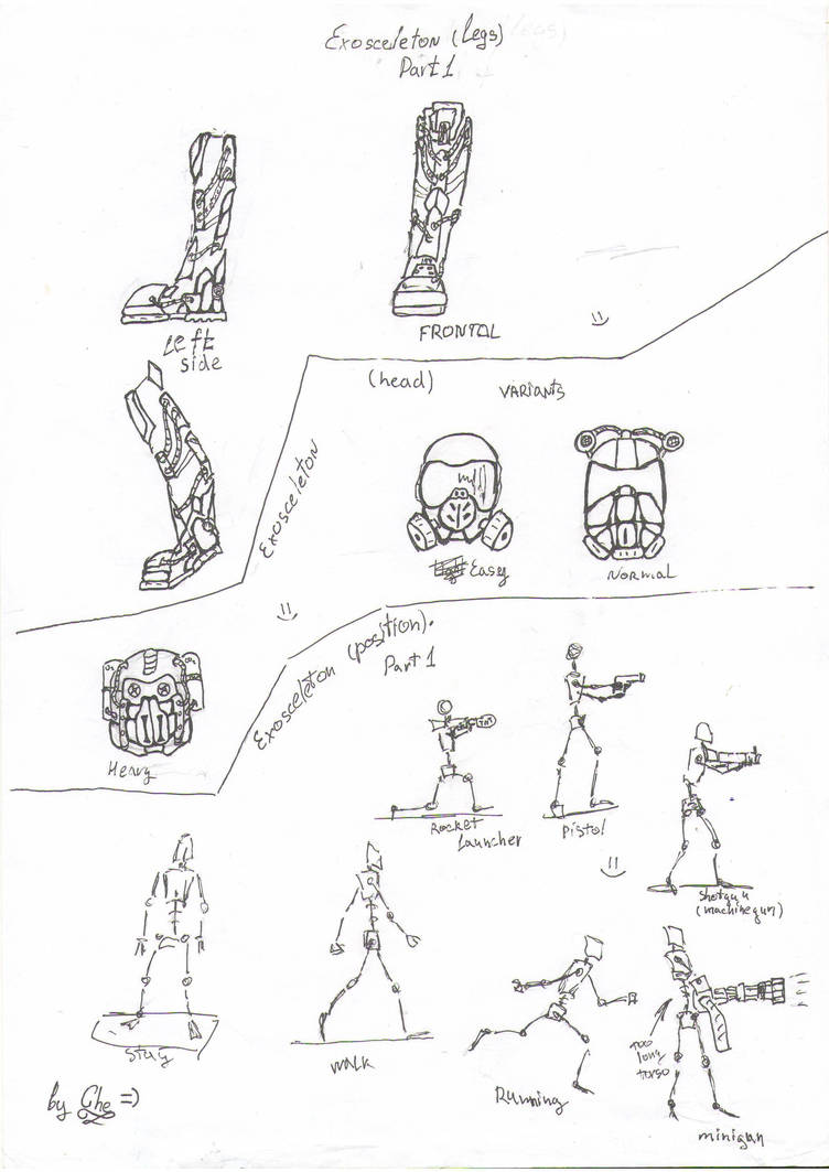 Exosceleton Drawing Exosceleton by CyberChe on DeviantArt