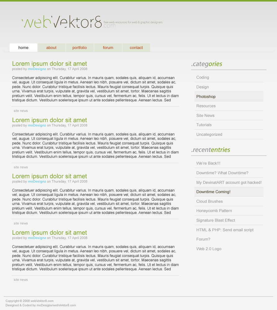 webVektor8 - SimpleV Blog