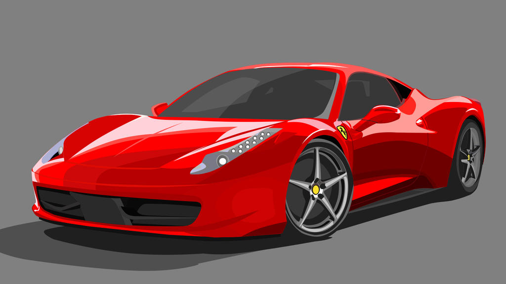 Ferrari 458 Vector by rodiontigue on DeviantArt