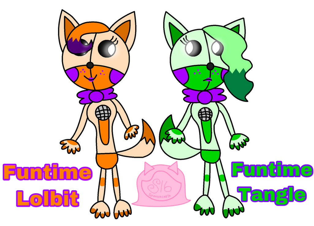 Fun Time Tangle +Funtime Lolbit and Funtime Tangle+ (AU Designs) by Sparklecat16 on ...
