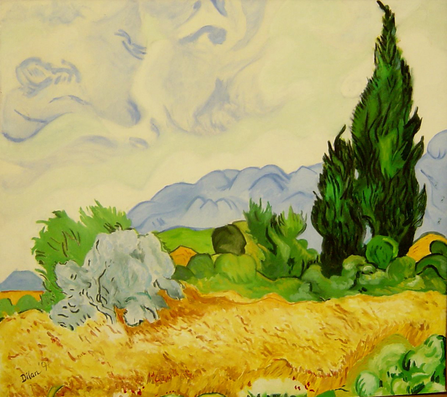 My Wheat Field with Cypresses