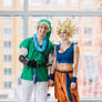 Link and Fem!Goku cosplay - Anime Boston 2015