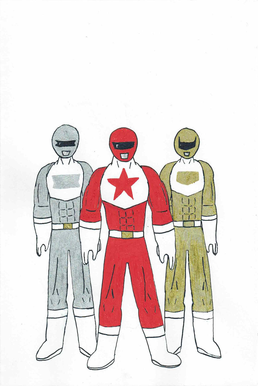 Power Rangers - Red, Silver and Gold by ND0144 on DeviantArt