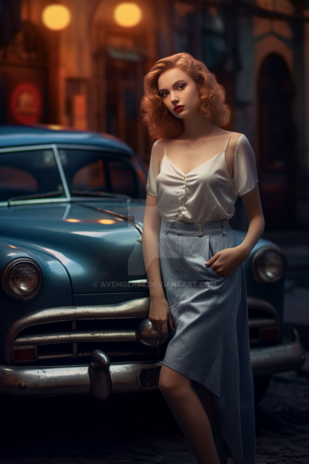 Girl and Old Car by AvengerB6 on DeviantArt