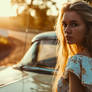 Blonde Girl and Old Car 3