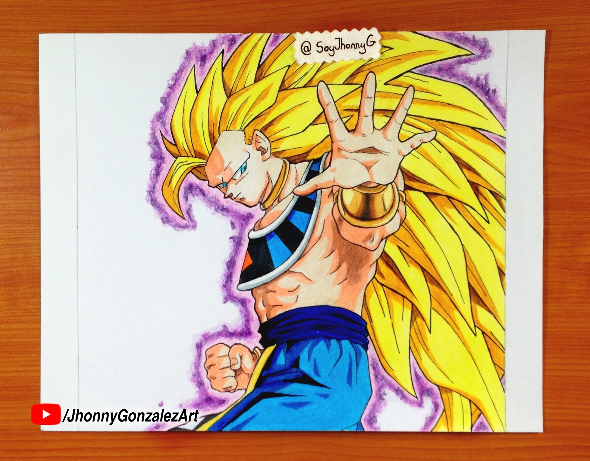 AG #24 - DBZ Goku SSJ3 - [Lapis de cor] - Speed Painting 