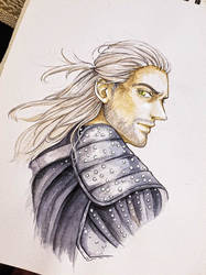 Geralt of Rivia watercolor