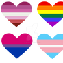 lgbt+ heart stickers