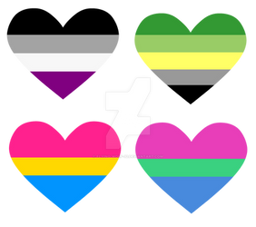 lgbt+ heart stickers 2