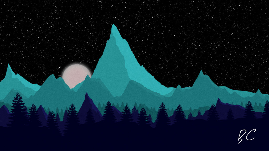 Low Poly Landscape (Night)