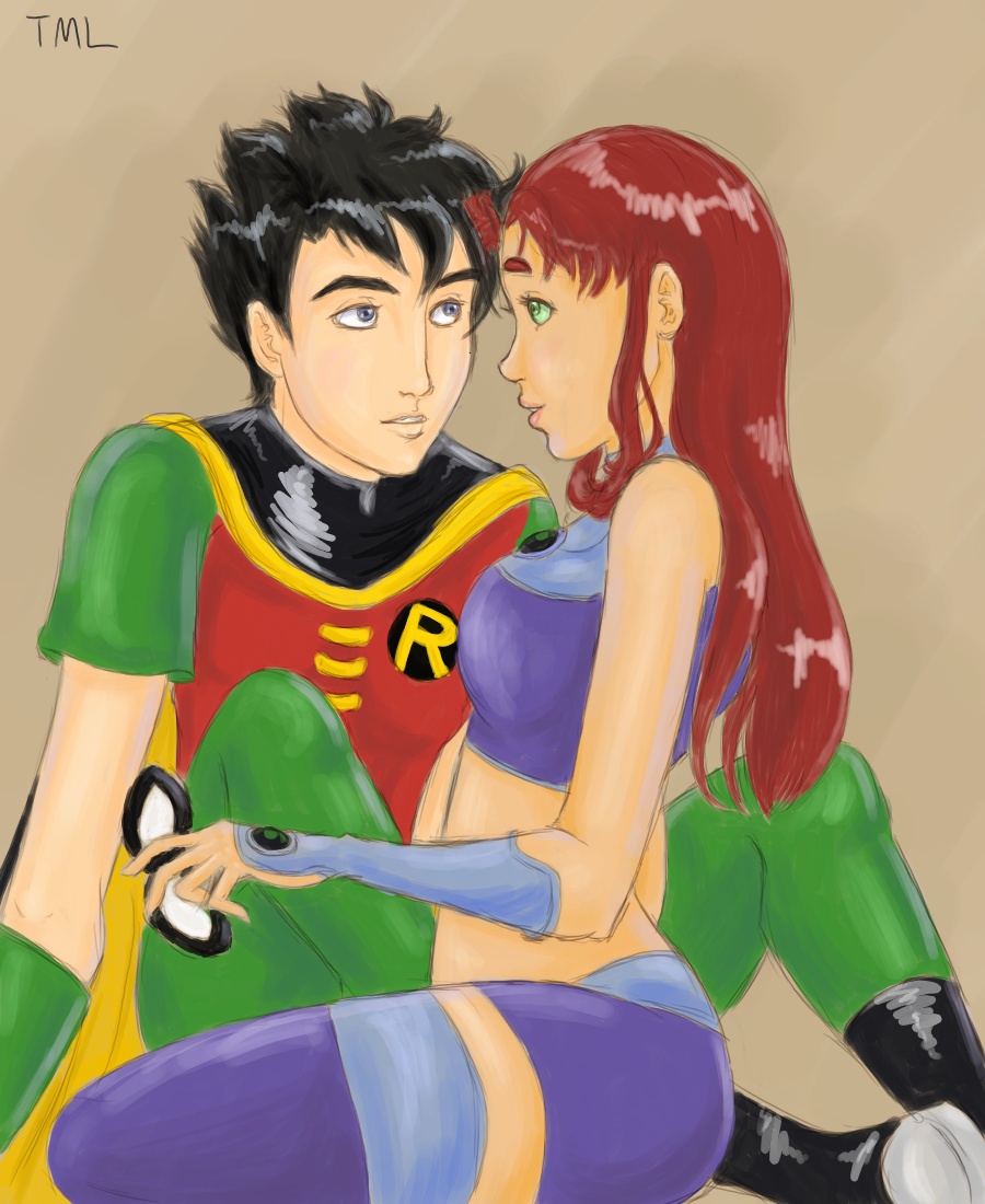 Mask -- Robin and Starfire