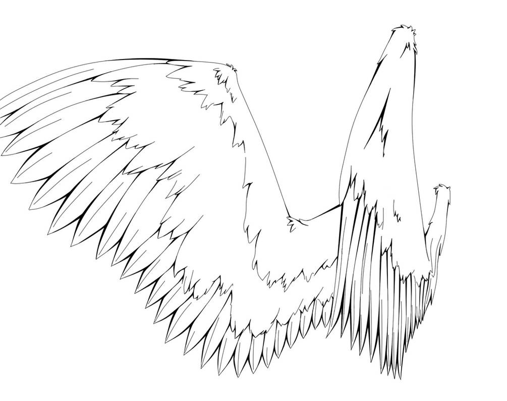 Angel wings line art by I7xdead on DeviantArt