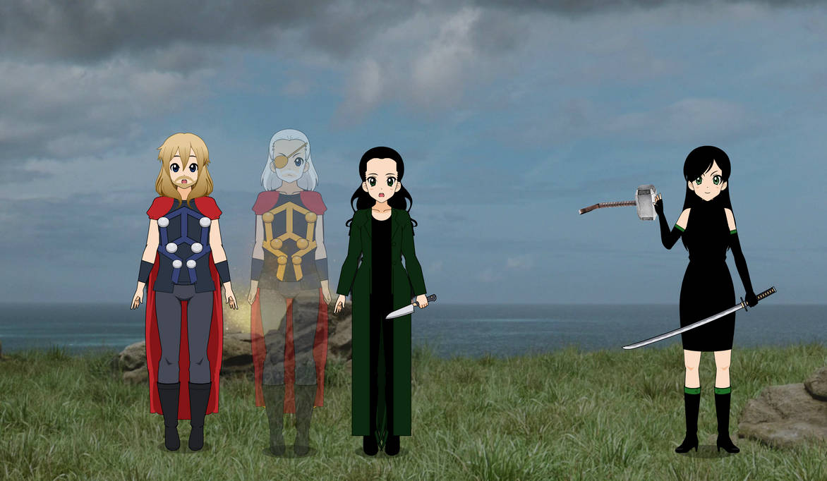 Marvel - Thor and Loki vs Hela by DarthLeonhart on DeviantArt