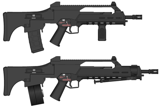 G66 Assault rifle and MG66 LMG