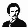 Ron Burgundy Stencil