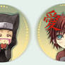 Naruto Button set 4 Sand Trio