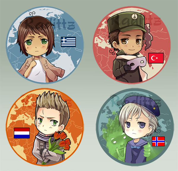 Hetalia Button set 4