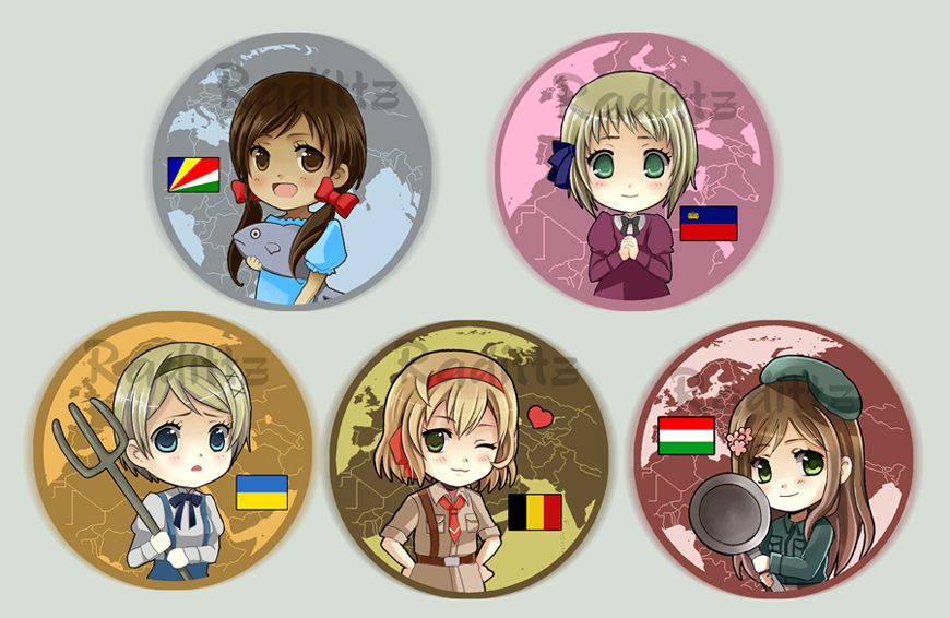 Hetalia Button set 5