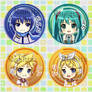 Four Voices button set