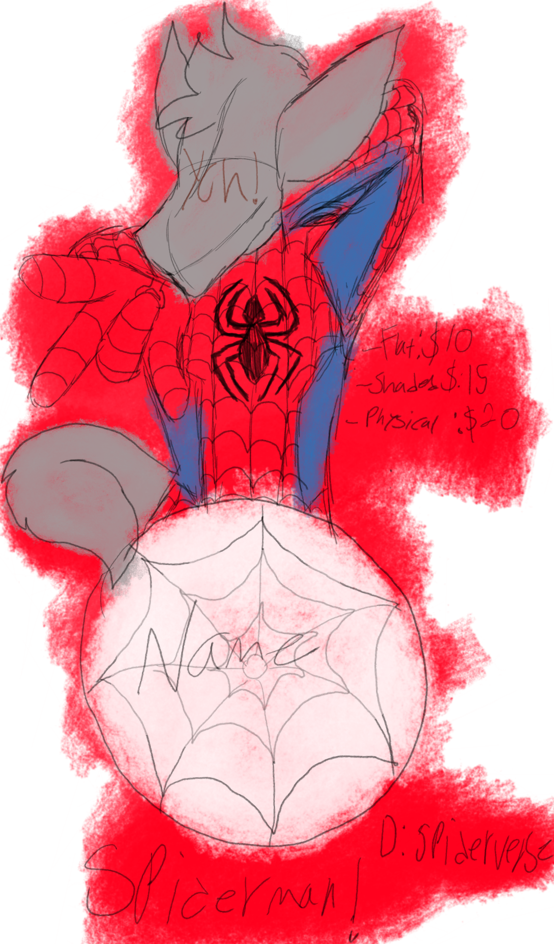 YCH - SPIDERSONA PAGE ART - 4 poses - YCH.Commishes
