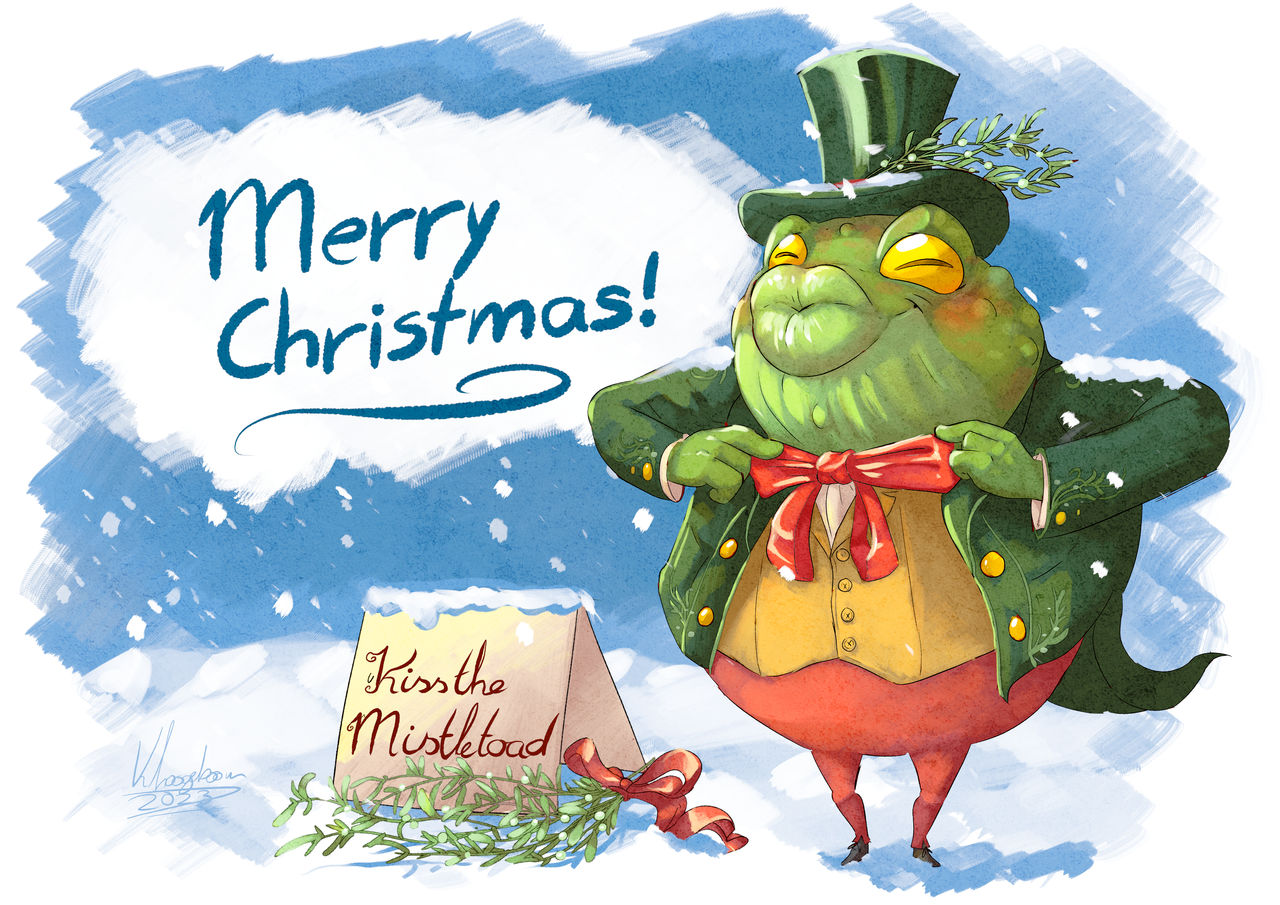 Misteltoad Kiss the Mistletoad by KimsSpace on DeviantArt
