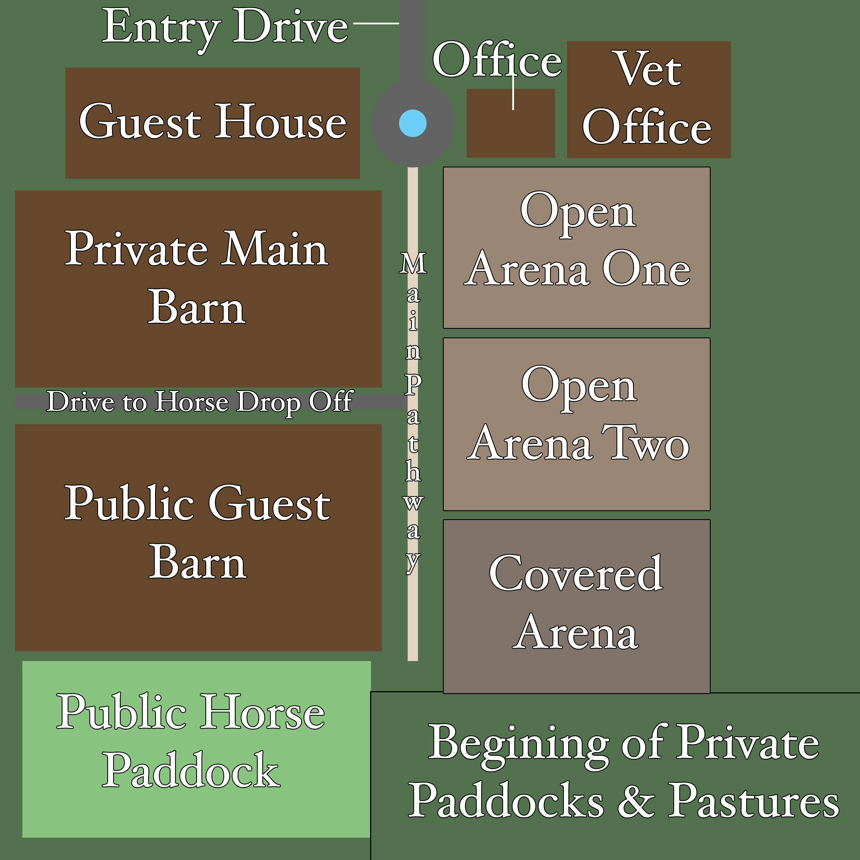 Four Leaf Acres Stable Map