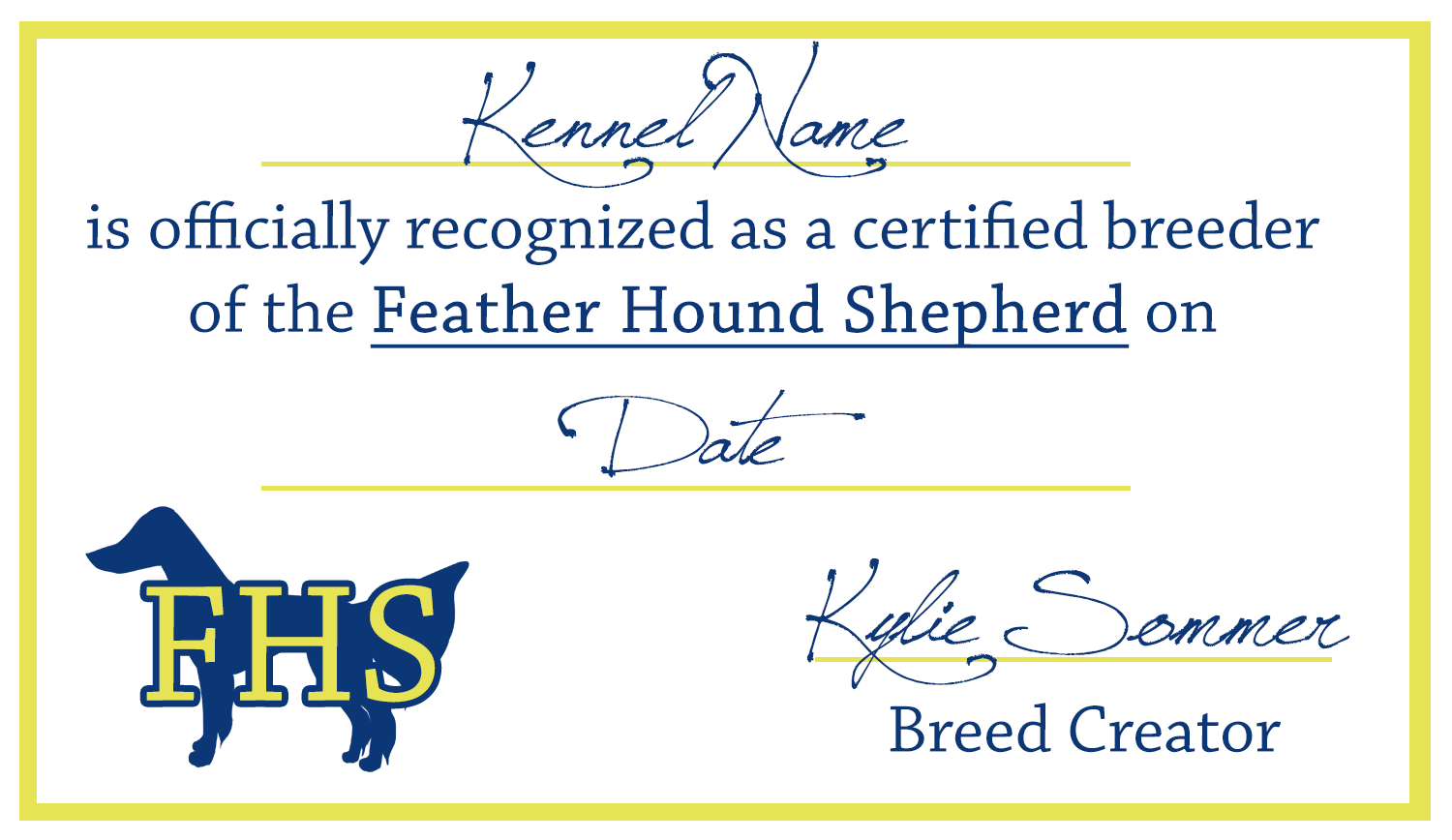 Feather Hound Shepherd Licenses