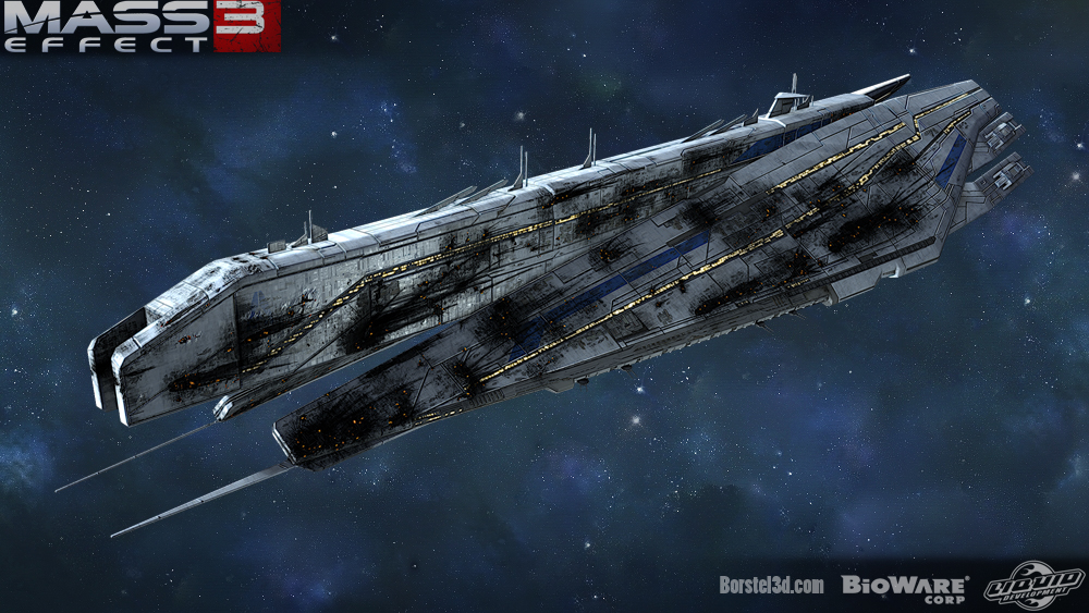 Mass Effect 3: damaged Alliance Dreadnaught