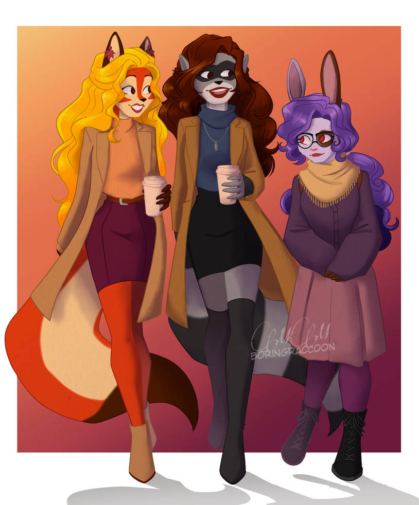 Autumn chilling out by BoringRaccoon on DeviantArt
