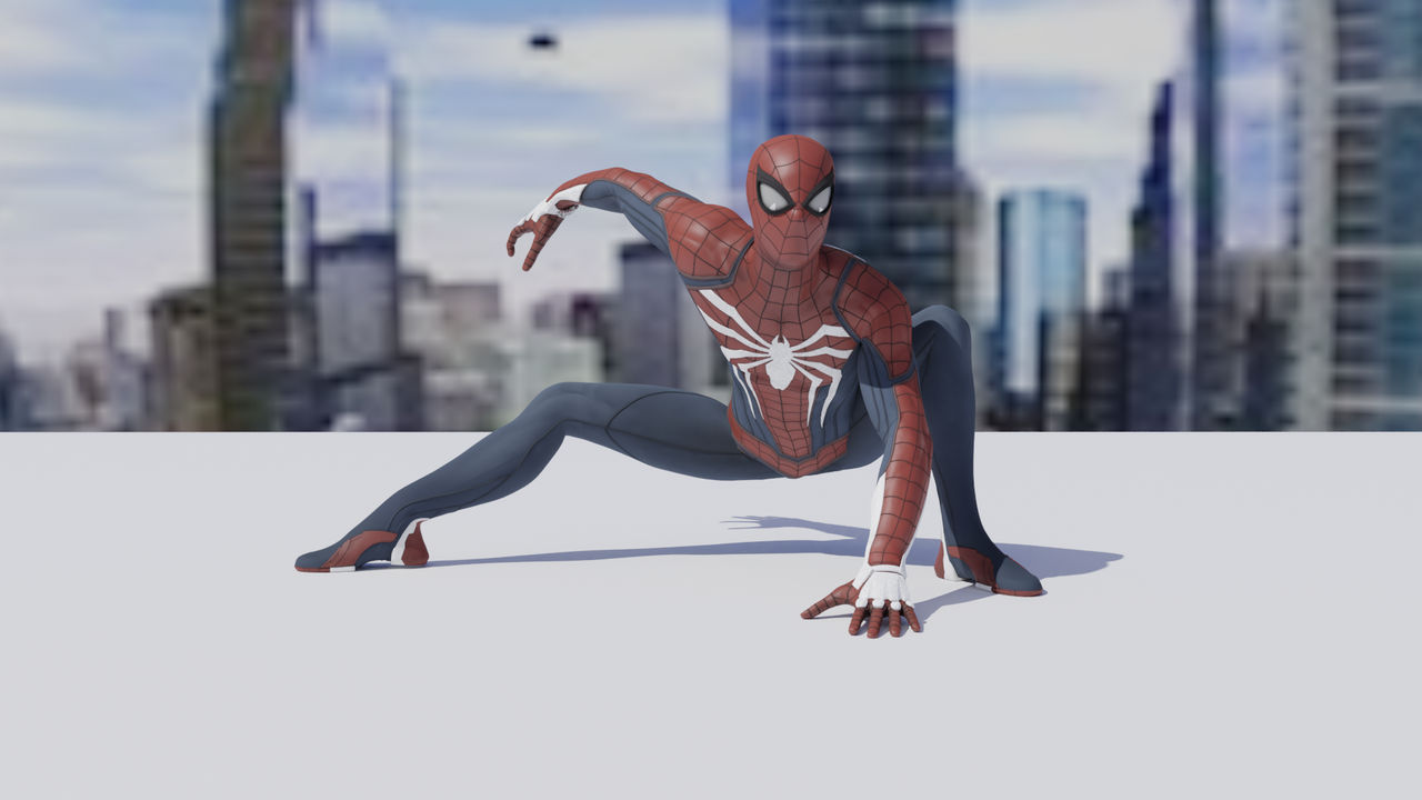 Spider-man PS4 Advanced Suit Pose by JordanMarshall on DeviantArt