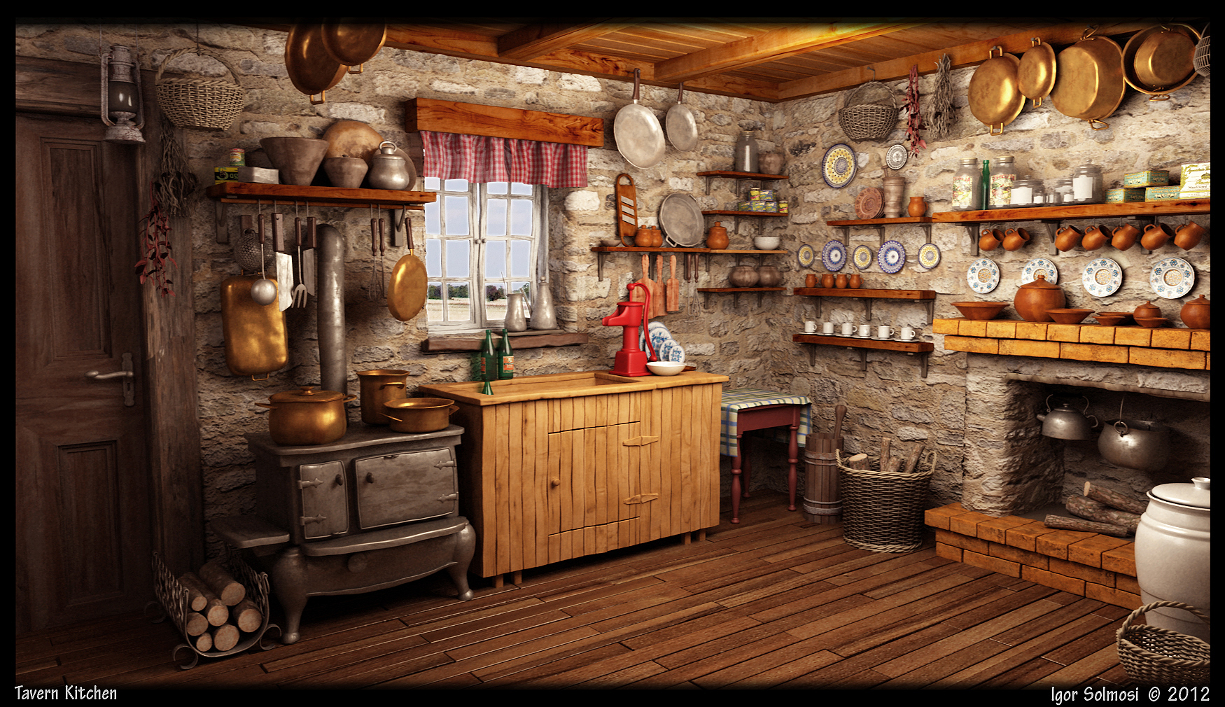 Tavern Kitchen by f4f on DeviantArt