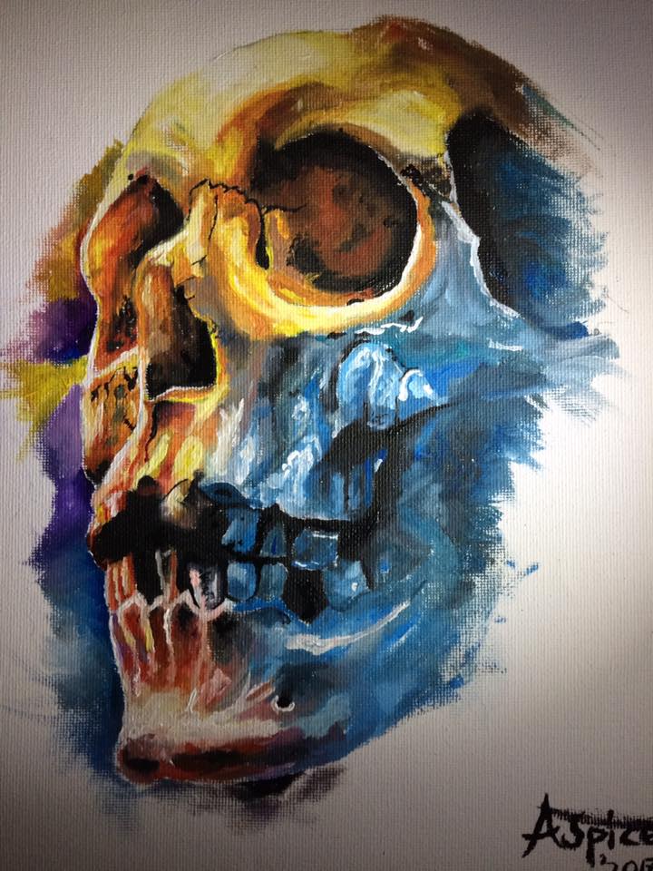 Skull Oil Painting