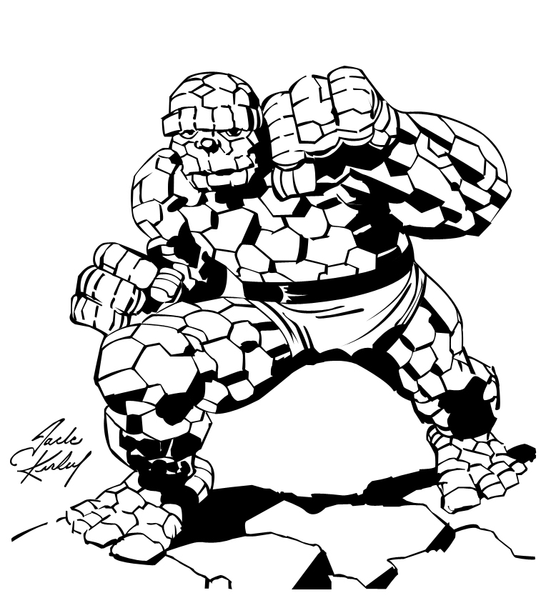 Jack Kirby Thing Inks