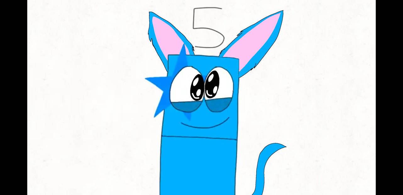 Numberblock Five as a Cat by BluShneki522 on DeviantArt