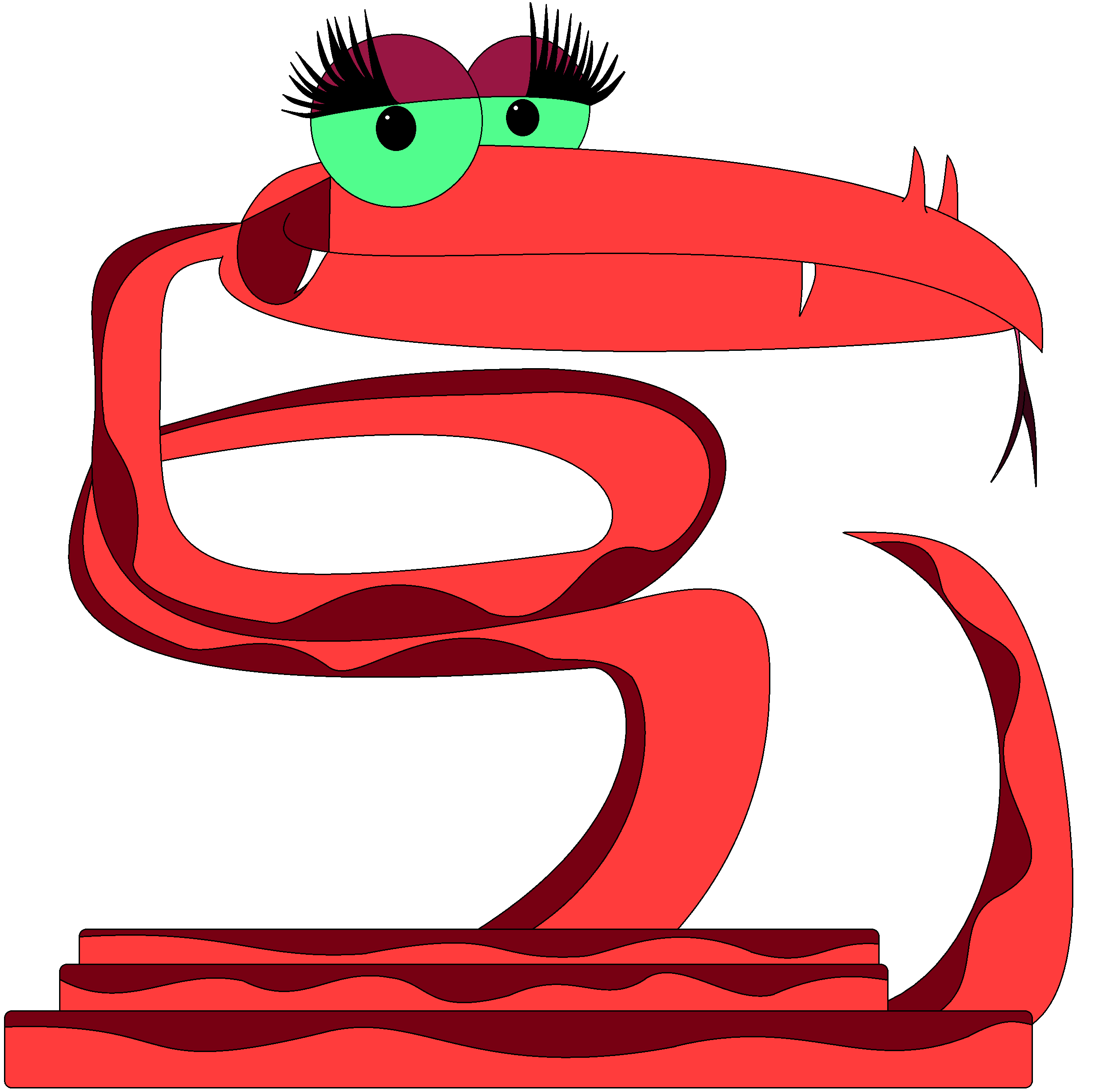 Numberblock 100 as a Snake from KaP by BluShneki522 on DeviantArt