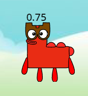 Numberblock 0.75 (old) by BluShneki522 on DeviantArt