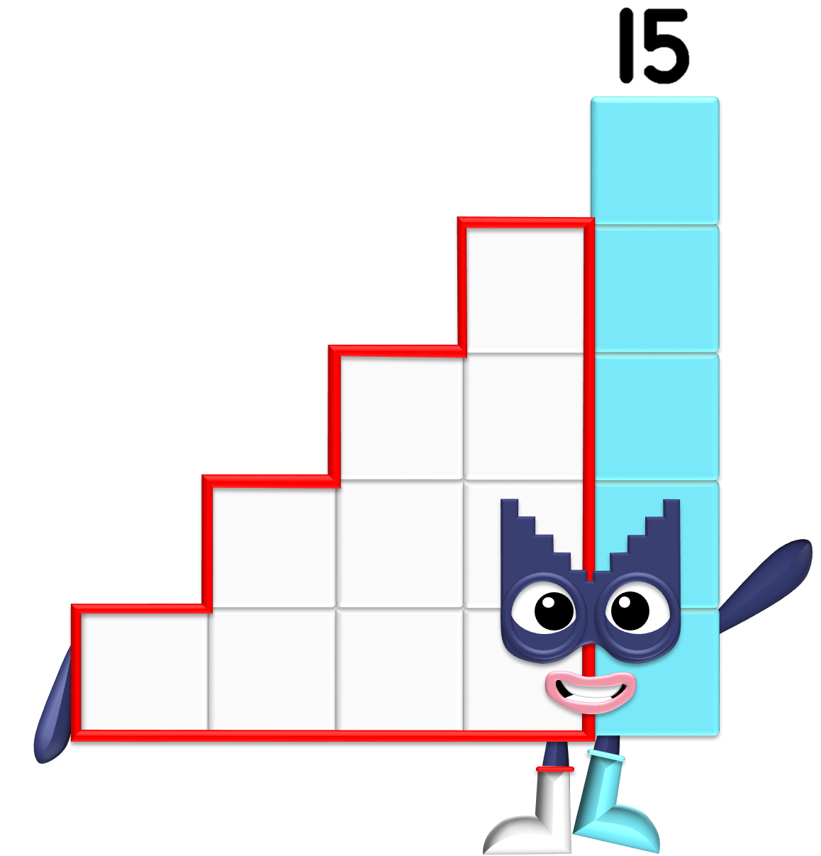 15 Updated Rig Number Blocks Numberblock 15 (with my rigs) by BluShneki522 on DeviantArt