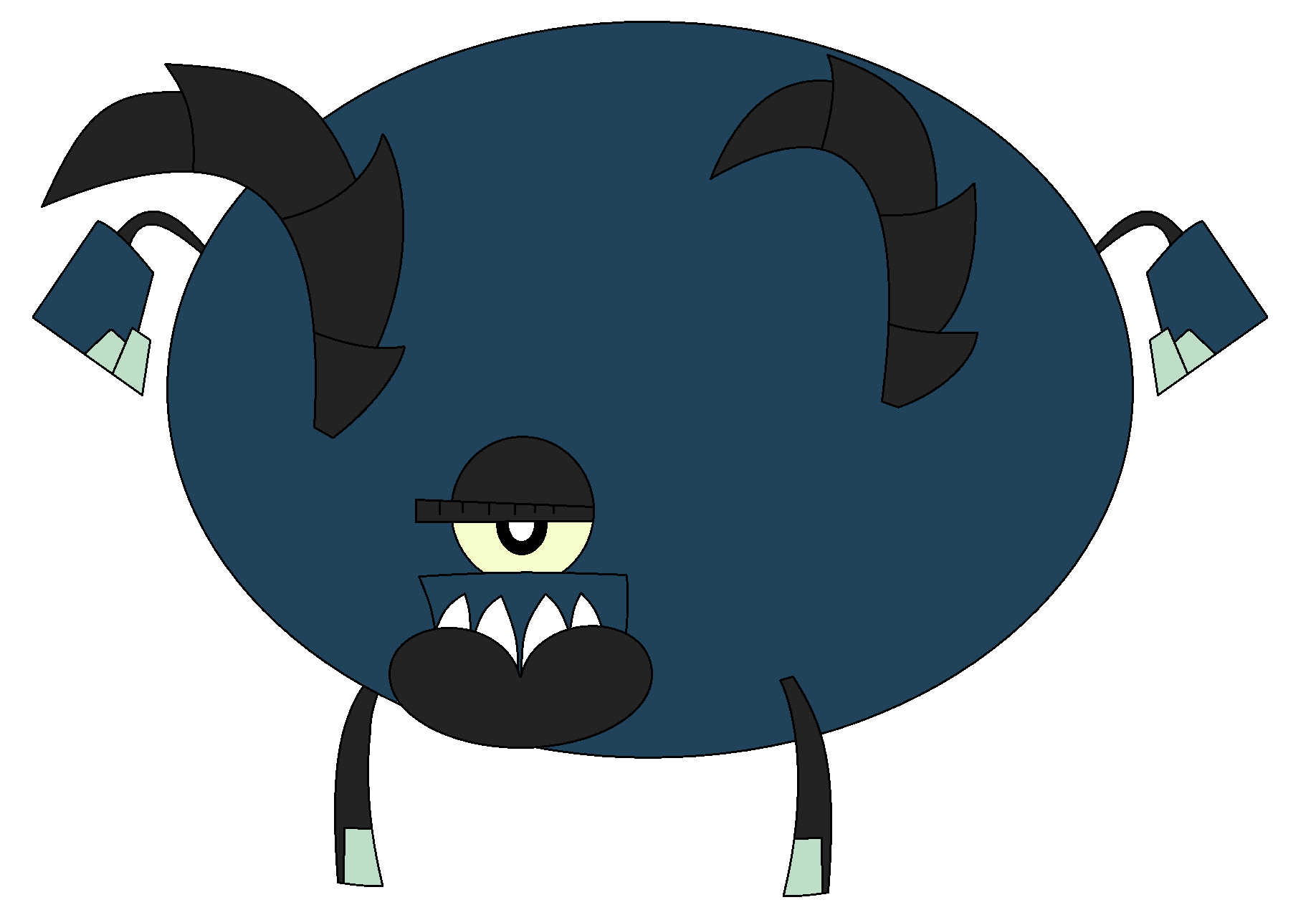 Boogly's blimp-like inflation by BluShneki522 on DeviantArt