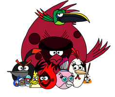 My redesigned Angry Birds flock