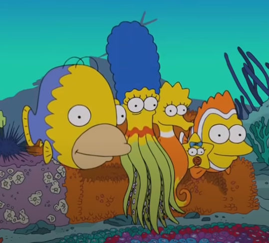 The Simpsons family as Fish by BluShneki522 on DeviantArt