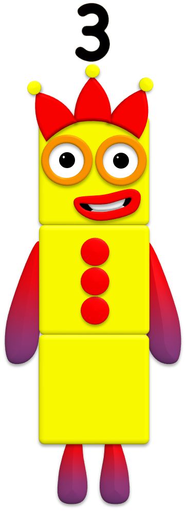 Number 3 Mod Numberblock Three (with my updated rigs) by BluShneki522 on DeviantArt